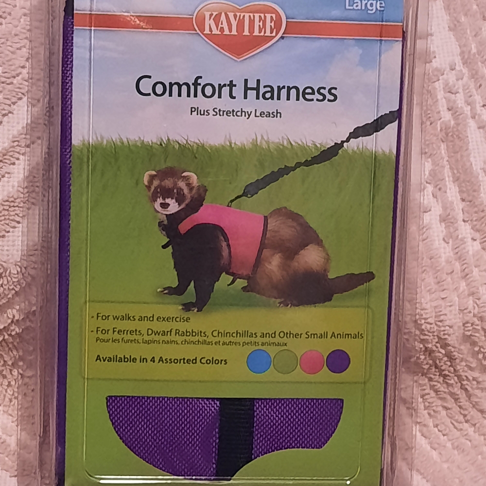 Kaytee Comfort Harness for Pets - Purple and Black